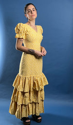 Load image into Gallery viewer, Vintage RARE 1970s Cottagecore Prairie Maxi Dress w/ Floral Pattern
