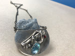 Load image into Gallery viewer, Vintage Mid Century Brutalist Silver Necklace
