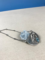 Load image into Gallery viewer, Vintage Mid Century Brutalist Silver Necklace
