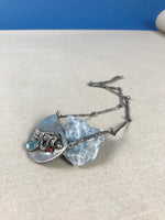 Load image into Gallery viewer, Vintage Mid Century Brutalist Silver Necklace
