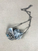 Load image into Gallery viewer, Vintage Mid Century Brutalist Silver Necklace
