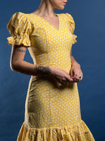 Load image into Gallery viewer, Vintage RARE 1970s Cottagecore Prairie Maxi Dress w/ Floral Pattern
