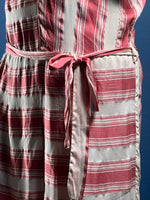 Load image into Gallery viewer, Antique Rare 1920s Satin Day Dress, w/ Unique Striped Pattern
