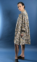 Load image into Gallery viewer, Vintage 1970s Kaftan Shirtdress w/ Floral Pattern
