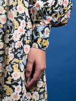 Load image into Gallery viewer, Vintage 1970s Kaftan Shirtdress w/ Floral Pattern
