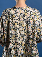 Load image into Gallery viewer, Vintage 1970s Kaftan Shirtdress w/ Floral Pattern
