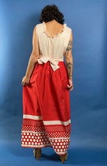 Load image into Gallery viewer, Vintage 1960s Jane Kinley Maxi Prairie Dress with Polka Dot Pattern
