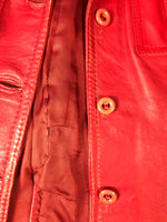 Load image into Gallery viewer, Vintage 1970s Red Leather Mod Jacket
