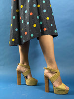 Load image into Gallery viewer, Vintage 1980s Swing Dress with Polka Dot Pattern
