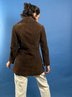 Load image into Gallery viewer, Vintage 1970s Suede Leather Wide Collar Coat
