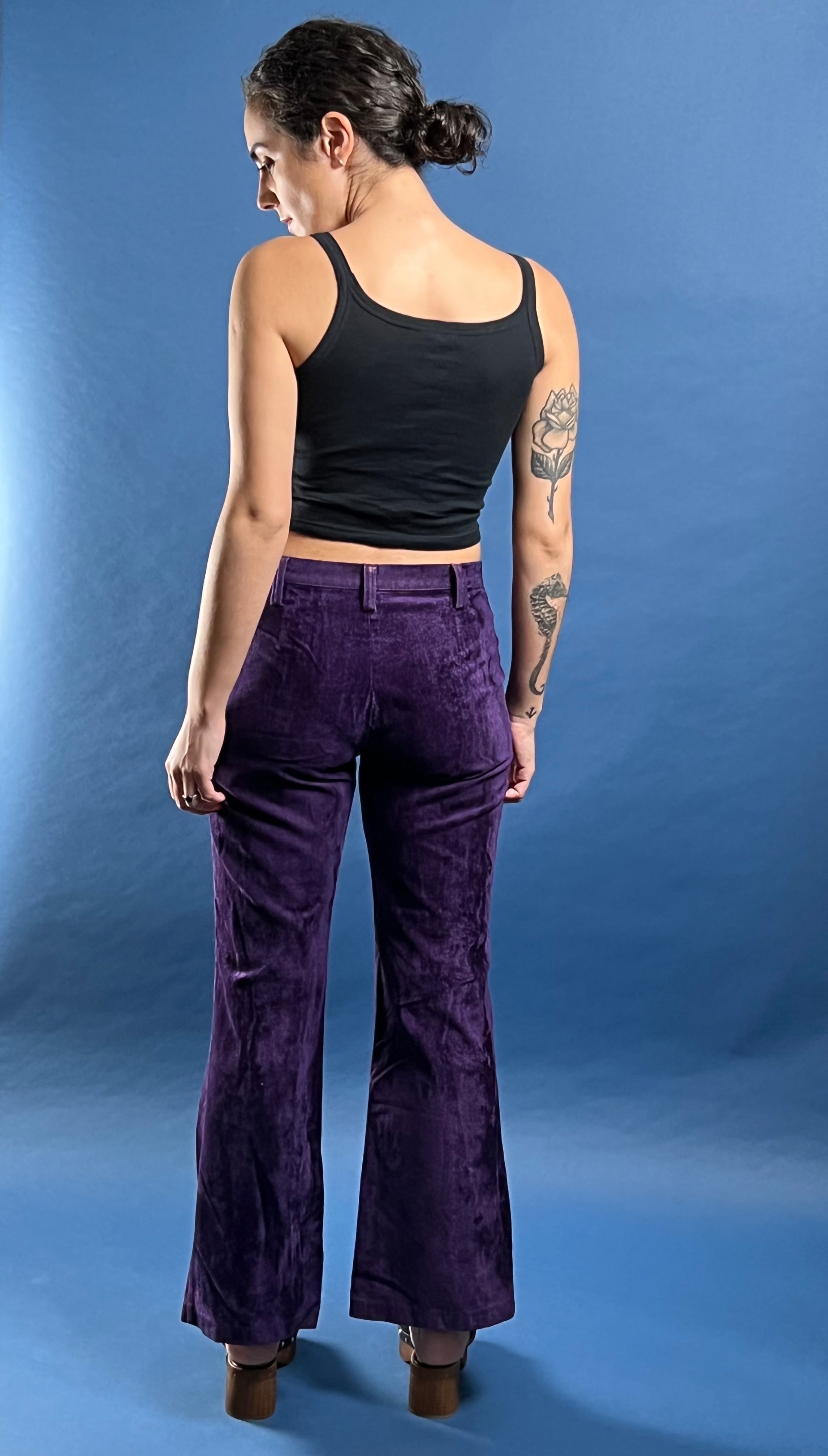 Vintage 1960s Woodstock Velvet Flare Trousers