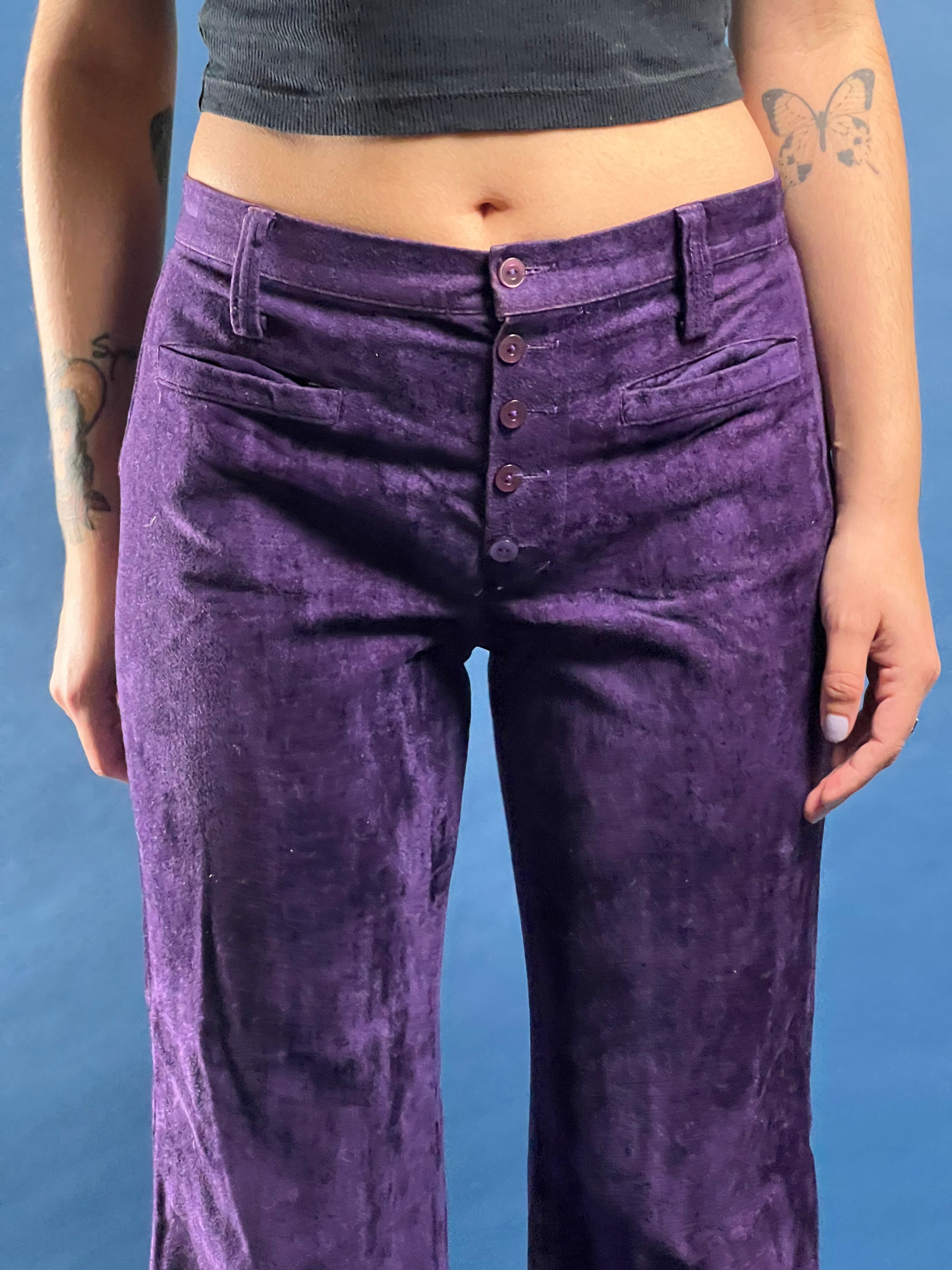 Vintage 1960s Woodstock Velvet Flare Trousers