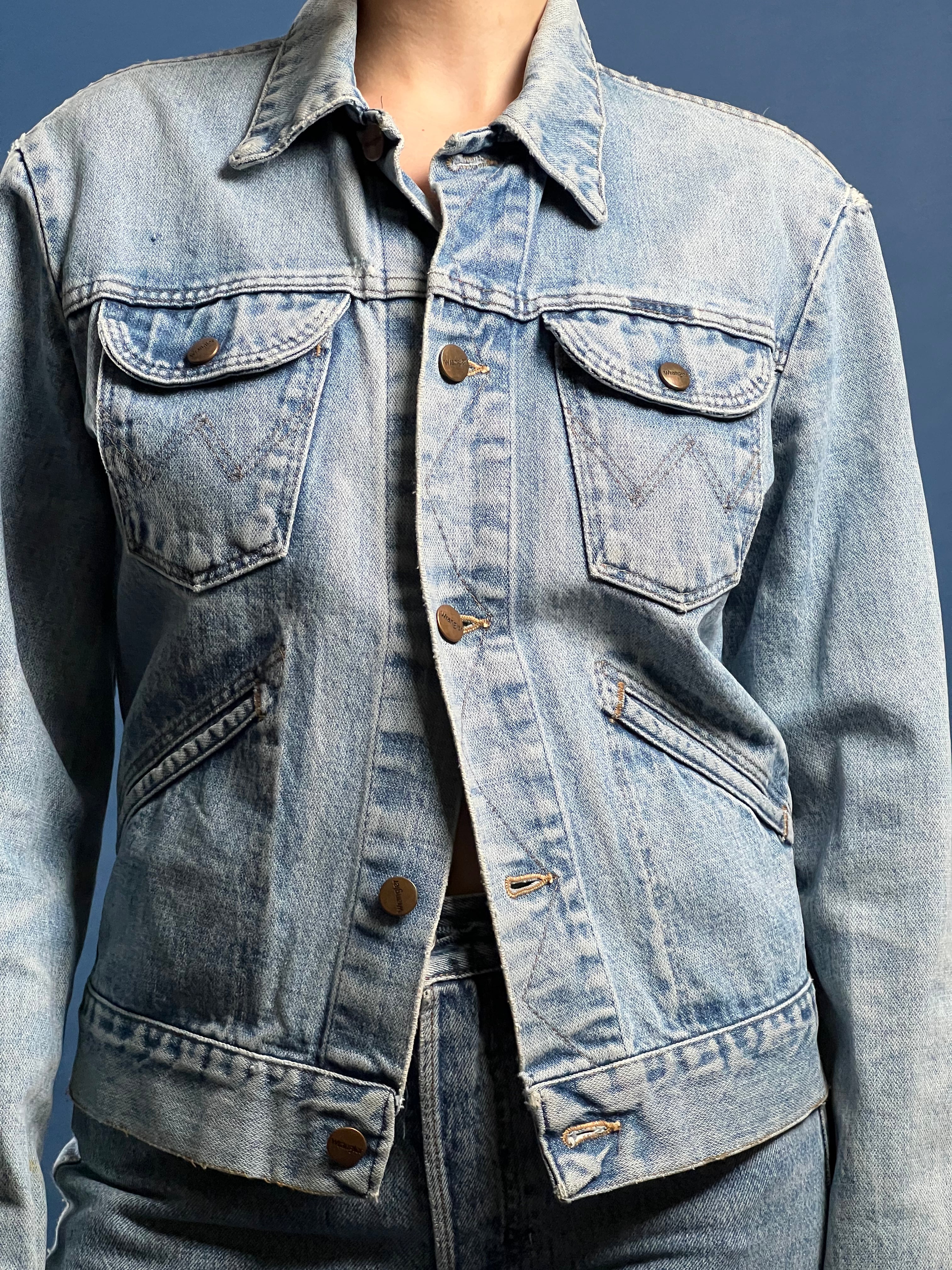 Vintage 1990s Light Wash Denim Wrangler Jacket