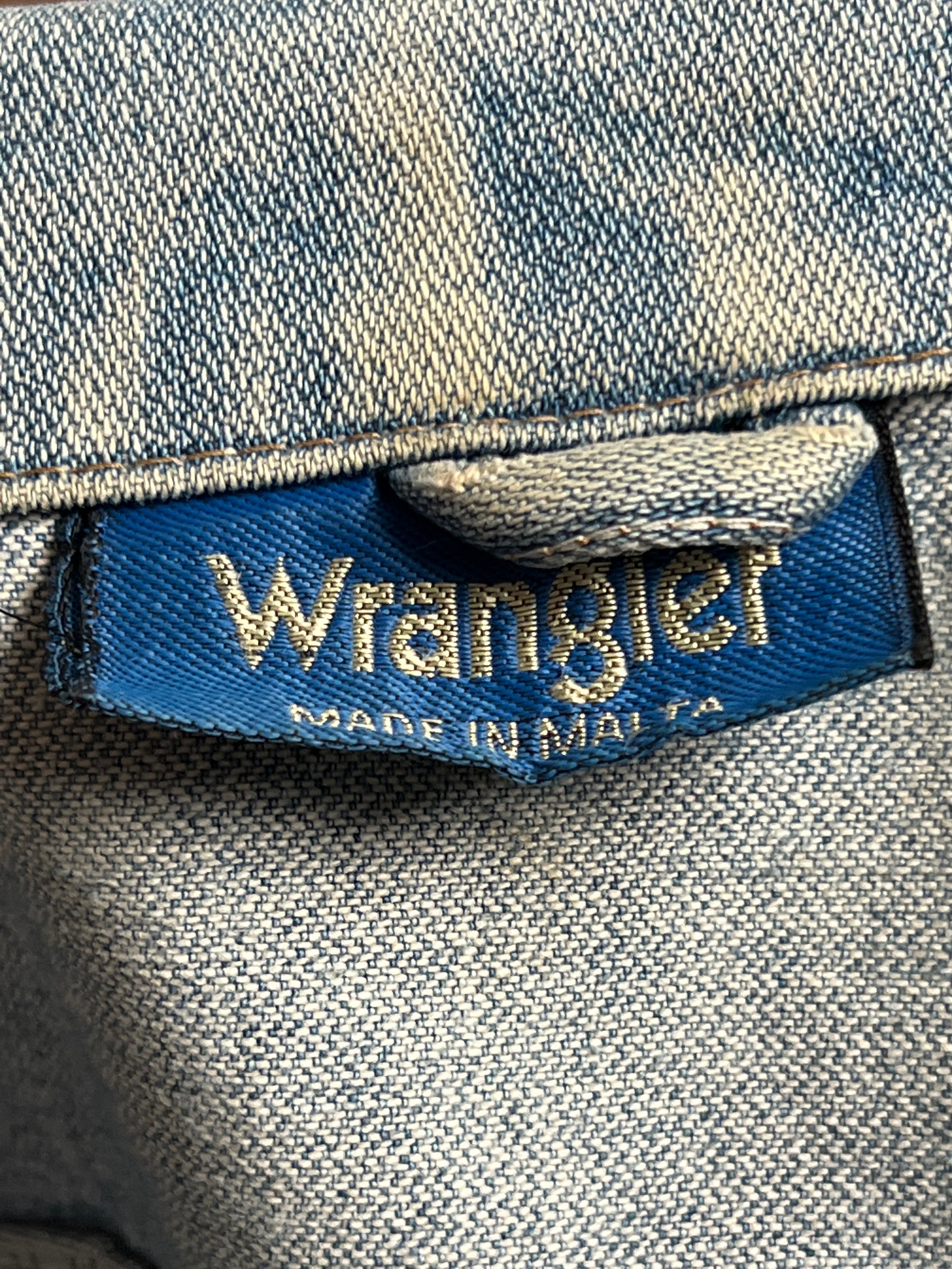 Vintage 1990s Light Wash Denim Wrangler Jacket