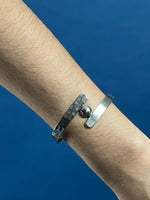 Load image into Gallery viewer, Vintage 1960s Brutalist Style Silver Cuff
