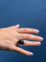 Load image into Gallery viewer, Vintage 1970s Boho Style Amethyst Silver Ring
