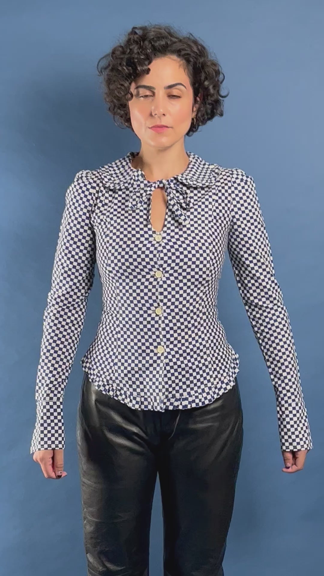 Vintage 1960s Mod Style Check Shirt