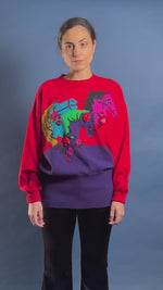 Load and play video in Gallery viewer, Vintage 1980s ESCADA by MARGARETA LEY Jumper w/ Embroidery
