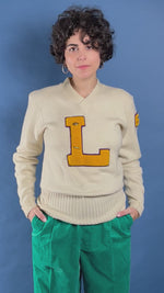 Load and play video in Gallery viewer, Vintage 1962&#39; Russell Sports Knit Wool Jumper
