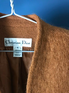 Vintage 1980s Christian Dior Mohair Cropped Cardigan