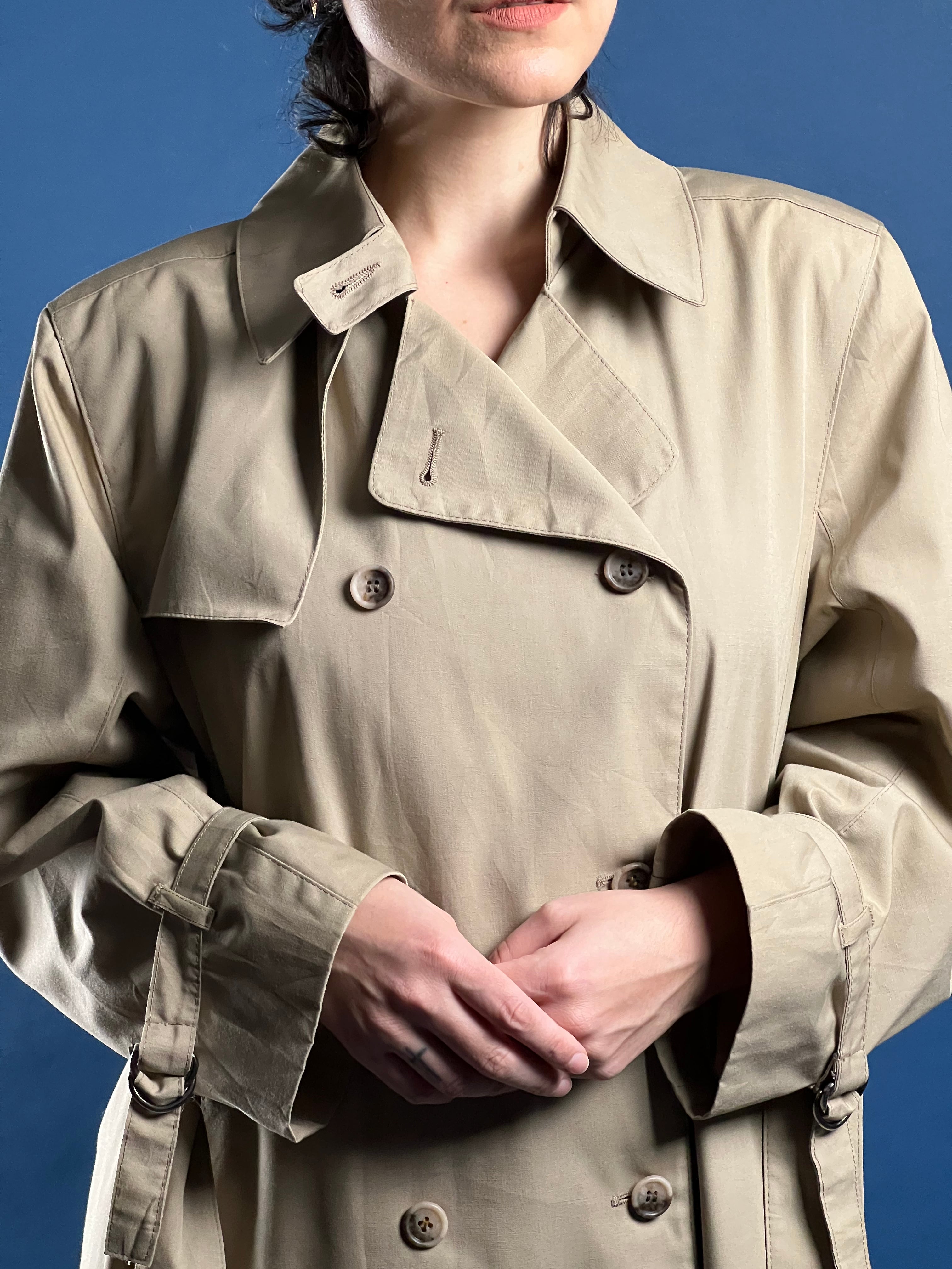 Vintage 1970s London Fog Beige Classic Trench Coat