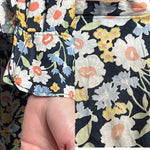 Load image into Gallery viewer, Vintage 1970s Kaftan Shirtdress w/ Floral Pattern
